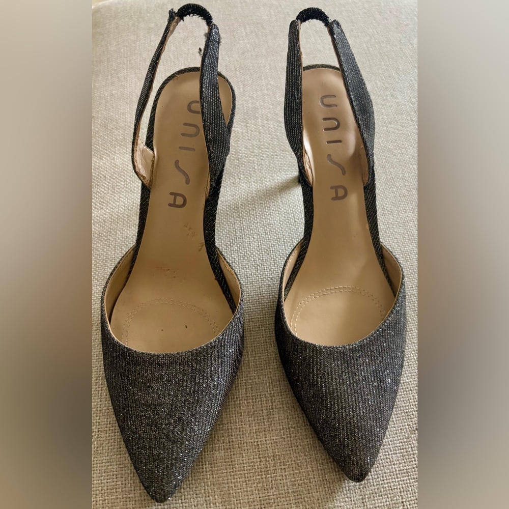 Unisa Yumaz 2 Slingback Dress Pump silver/gold/ platinum glitter